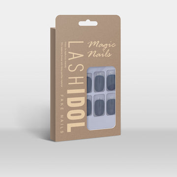 LASHIDOL Press On Magic Nails Elegent Dark Blue